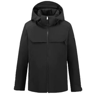 Veste d'hiver à capuche pour hommes en toile Softshell coupe-vent imperméable réversible écologique à manches longues 2023 - Product Image 1