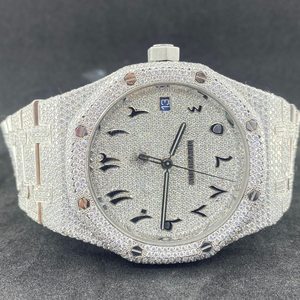Montre en Moissanite de Haute Qualité pour Hommes, Sertie de Diamants VVS, Meilleur Cadeau de Bijoux à la Mode - Product Image 2