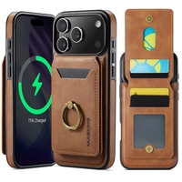 Étui portefeuille en similicuir avec fentes pour cartes et support pour iPhone 18 17 Pro Max 16 Plus, compatible avec la recharge magnétique sans fil