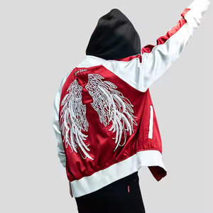 Veste universitaire en satin imprimé pour femmes, nouvelle collection, design personnalisé, respirante, coupe-vent, imperméable avec doublure en nylon - Product Image 2