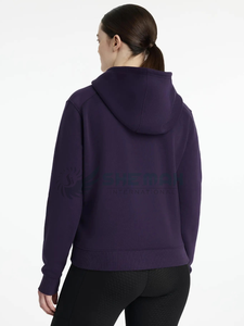 Sudadera con capucha para montar a caballo para mujer con cremallera frontal, diseño ligero transpirable para entrenamiento ecuestre y última ropa estable - Product Image 5