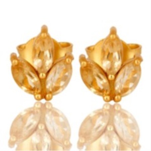 Champagne Hydro-pendientes de plata de ley 925 con forma de marquesa, novedad - Product Image 1