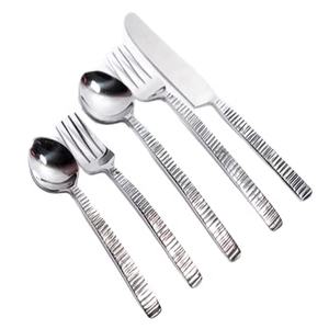 Luxury Look Hammered Full Stainless Steel Cutlery <b>Set</b> Top Trendy Design Kitchen Homeware Cheese Cutting For Restaurant & Hotel - Product Image 1