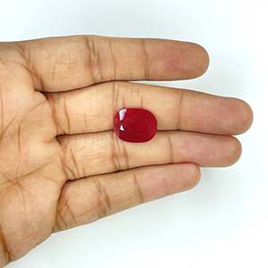 Natural Ruby Ovals 10.37cts <b>Beads</b> 8mm Height Fine Quality Sapphire Emerald Clear Cushion Star Heat for Jewelry Accessories - Product Image 4