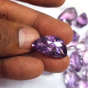 พลอยแอมเมทิสต์ธรรมชาติ 22 เม็ด ขนาด 17 มม. ถึง 30 มม. รูปทรงลูกแพร์เหลี่ยมแฟนซี น้ำหนัก 402 กะรัต Iroc Sales คุณภาพสูง แบบหลวม ราคา 49 ดอลลาร์สหรัฐ - Product Image 4