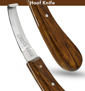 Herramientas de herrador Premium, cuchillo de pezuña de doble cara, trabajo fácil para ambos lados, hoja afilada clásica, mango de madera, acero inoxidable - Product Image 5