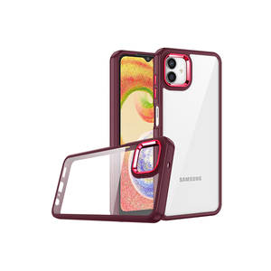 Coque en silicone liquide rouge antichoc pour Samsung Galaxy A04 avec dos anti-traces de doigts - Product Image 1