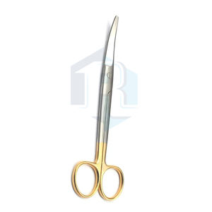 Tijeras de operación de acero inoxidable afiladas romas curvas rectas de 5,5 pulgadas de calidad superior instrumentos quirúrgicos base de potencia Manual - Product Image 3