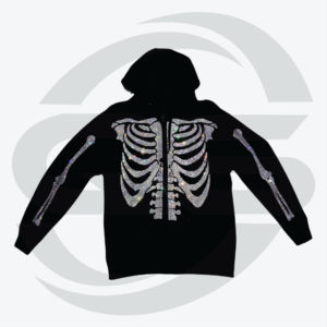 Streetwear à capuche en strass avec logo personnalisé Baggy unisexe éponge française d'hiver pour hommes usine 100% coton délavé à l'acide OEM ODM unisexe - Product Image 5