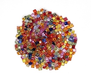 El mejor precio Natural Multi Sapphire Heated 2,5mm Calibrado Forma cuadrada Multicolor Piedra preciosa suelta para hacer joyas - Product Image 2