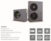 Bomba de Calor Aire-Agua Monobloque Sunrain R32 A++ Económica con WIFI y Tecnología EVI, Inverter DC para Calefacción y Refrigeración del Hogar