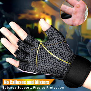 Custom Heavy Spandex Workout <b>Gloves</b> High Quality Half-Finger Gym <b>Gloves</b> for Powerlifting and <b>Weight</b> Lifting on Sale - Product Image 3
