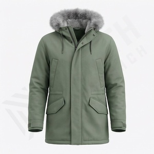 Nouvelle veste parka classique à capuche pour homme confortable 2025, parka personnalisable de qualité supérieure - Product Image 1