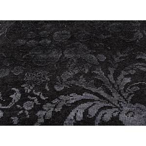 Alfombra Rectangular Azalea Floral y Abstracta de Lana y Seda Anudada a Mano Pae-6121 para Dormitorio y Pasillo, Modelo para Sala de Estar, Gris y Negro - Product Image 3