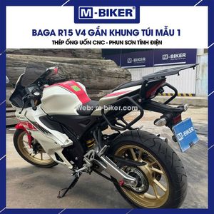 M-Biker Vit Nam Yamaha R15 V4 Porte-bagages avec suspension arrière, sacoches latérales, cadre en cuir/nylon/aluminium, précision CNC - Product Image 6