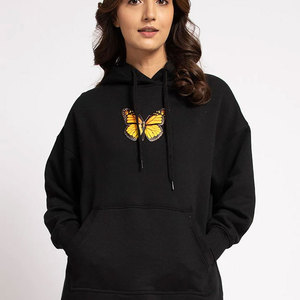 Sudadera con capucha de gran tamaño, ropa deportiva de moda, logotipo personalizado, venta al por mayor, sudaderas con capucha de algodón polar para mujer, superventas - Product Image 3