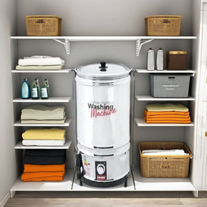 เครื่องซักผ้ามินิไฟฟ้า Sahbaz รุ่น ALV-3040 เครื่องซักผ้า/อบผ้าแบบซ้อนกันได้ ฝาบน พกพาสะดวก ควบคุมด้วยรีโมท สแตนเลส ประหยัดพลังงาน - Product Image 3