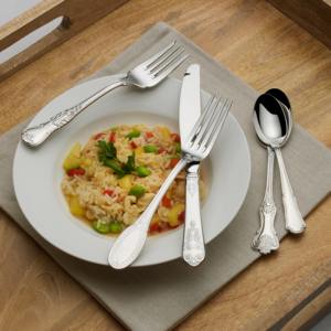 ชุดช้อนส้อมสแตนเลสสีเงินดีไซเนอร์หรูพร้อมที่จับที่เป็นเอกลักษณ์สำหรับการรับประทานอาหารบุฟเฟ่ต์ของหวานและจัดแต่งโต๊ะ - Product Image 5