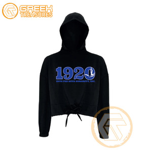 Sweat à capuche décontracté pour femme, personnalisé Zeta Phi Beta, en molleton de coton d'hiver, avec logo brodé sur le devant, de haute qualité, écologique - Product Image 4