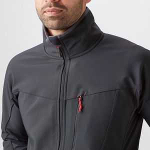 Nouvelle arrivée, veste softshell pour homme, impression professionnelle, qualité durable, avec étiquette privée, tailles XS à XL, technique de teinture unie - Product Image 3