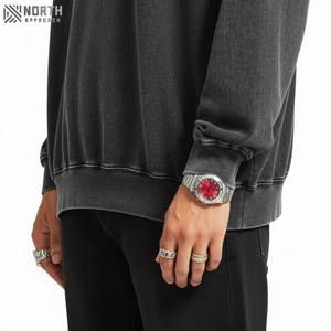 2025 fabricants impression personnalisée 350gms sweats à capuche de haute qualité sweats surdimensionnés unis sweats à capuche et sweat-shirts pour hommes lavés - Product Image 6