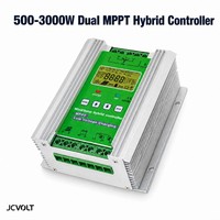Contrôleur hybride solaire éolien double MPPT pour éoliennes de 500 à 3000 W, panneaux solaires de 800 à 3000 W, prend en charge les batteries au plomb-acide/au lithium