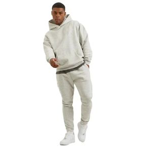 High Quality Stringless Hoodie Pullover <b>Thick</b> <b>Fleece</b> Oversize Loose Custom 400gsm Cropped Hoodie Plus Size Men's Hoodies - Product Image 1