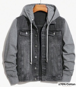 Chaqueta vaquera duradera para hombre Técnica clásica lavada con bolsillos utilitarios Ropa de abrigo cómoda para primavera y otoño - Product Image 6