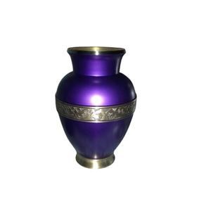 Contemporary Minimalist Teal Green Metal Cremation Urn Adult Ashes Memorial Speckled Metal Funeral Urn for Human Remains. - Product Image 2