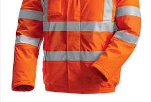 Chaqueta de Trabajo de Poliéster de Alta Visibilidad Resistente al Fuego con Logotipo Personalizado, Cinta Reflectante, Unisex, Servicio OEM - Product Image 4