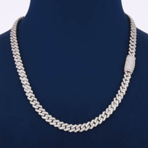 Cadena cubana de Miami de lujo a la moda, joyería de moda de Plata de Ley 925, collares de diamantes cultivados en laboratorio, diamantes para Unisex - Product Image 1