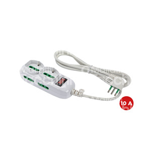 TRIAX MULTI-SOCKET 2 + 4 Prises 2 2P + T 16A Prises Bipasso/Schuko 4 Prises Bipasso 2P + T 16A Avec interrupteur Longueur de câble 1.5 - Product Image 1