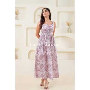 Robe sans manches rose clair imprimée Sweet Heart en pur coton élégante et féminine - Product Image 2