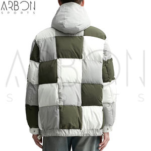 Patchwork Good Selling Unique Design Adult Outer Wear Comfortable Best Quality For Men Wholesale Supplier Puffer Hooded <b>Jacket</b> - Product Image 2