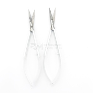 RMI กรรไกรสปริงสแตนเลสคุณภาพสูงเคลือบผงสีขาวใบมีดสีเงินเครื่องมือความงามที่ยั่งยืน - Product Image 6