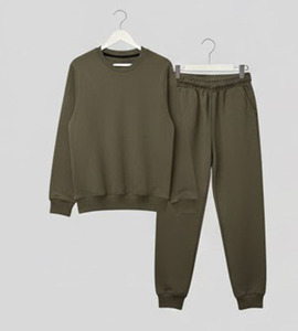 Ensemble de survêtement en coton French Terry de luxe, coupe classique, décontracté, respirant, écologique, léger, avec sweat à capuche et pantalon de jogging, USA Europe - Product Image 1