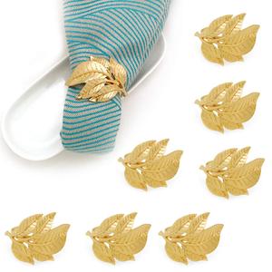 Servilleteros de Metal reutilizables con hoja de oro para decoración de mesa de boda, uso en restaurante doméstico abastecido - Product Image 1