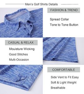 OEM personalizado hombres 100% Polo camisa de alta calidad poliéster-Spandex mezcla de tela estilo casual patrón sólido frente 160 a 200 gsm - Product Image 4