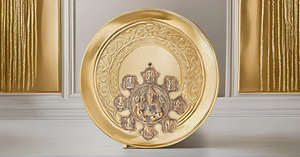 Statue murale Ganesha en métal faite à la main Design Art déco pour décoration de mur intérieur ou de porte Idée cadeau - Product Image 4