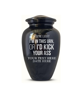 Personalized Extra Large Human Cremation Urn for Adult Ashes Men Woman Engraved Aluminum Finish Urn with Name Black Custom Size - Product Image 2