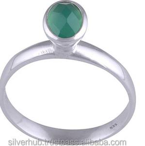 Anillo de Plata de Ley 925 Pura, Joyería Fina Hecha a Mano, Diseño Redondo, Esmeralda Teñida, Estilo Romántico, Unisex, para Bodas y Fiestas - Product Image 2