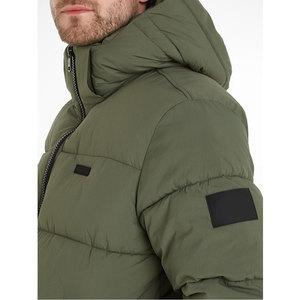 Veste rembourrée de haute qualité pour hommes, nouvelle mode, coupe-vent, capuche détachable, col montant, toile pour la saison d'hiver - Product Image 2