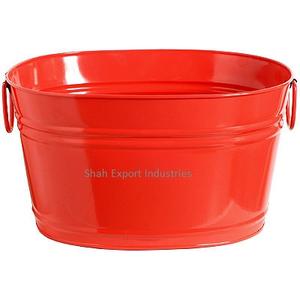 Maceta ovalada de Metal de estilo americano, maceta azul cielo para interior y exterior, maceta decorativa para vestíbulo con asa - Product Image 4