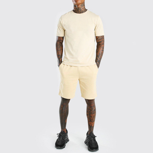 Conjuntos cortos de camiseta y pantalones cortos, chándal personalizado, ropa de calle, gimnasio, Fitness, conjuntos de hombres, conjuntos cortos desteñidos al sol, lavado ácido, verano para hombres - Product Image 6