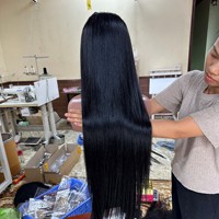 Grande Vente Perruques Droites Os Cheveux Humains Cheveux Vietnamiens Bruts Soyeux Droite Perruques de Cheveux Humains Pour Les Femmes Noires Cuticule Aligné