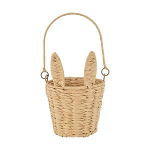 ตะกร้าใส่ผลไม้สานจากหญ้าผักตบชวาธรรมชาติทำด้วยมือคุณภาพสูงสำหรับเก็บของใช้ในบ้านของตกแต่งวันหยุด - Product Image 3