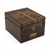 Kotak Hadiah Kayu MDF Mewah Buatan Tangan dengan Logo Terukir Laser untuk Kemasan Perhiasan & Parfum
