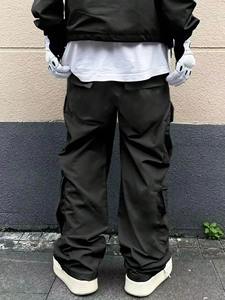 Pantalons multi-poches décontractés pour sports de plein air pour jeunes Pantalons droits de couleur unie pour hommes - Product Image 2