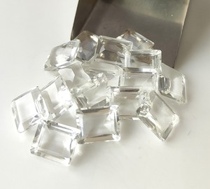 Natural Crystal <b>Clear</b> Quartz Octagon <b>Rose</b> Cut Flat Back Loose Gemstones 3x5mm-20x30mm Jewelry Making Wholesale Price - Product Image 3
