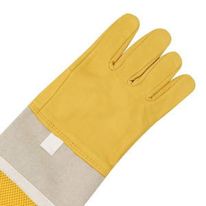 Goat Leather Beekeeper <b>Gloves</b> with Canvas XL Size Long Sleeves Cotton Liner Working Protective Sheepskin Bee <b>Glove</b> - Product Image 3
